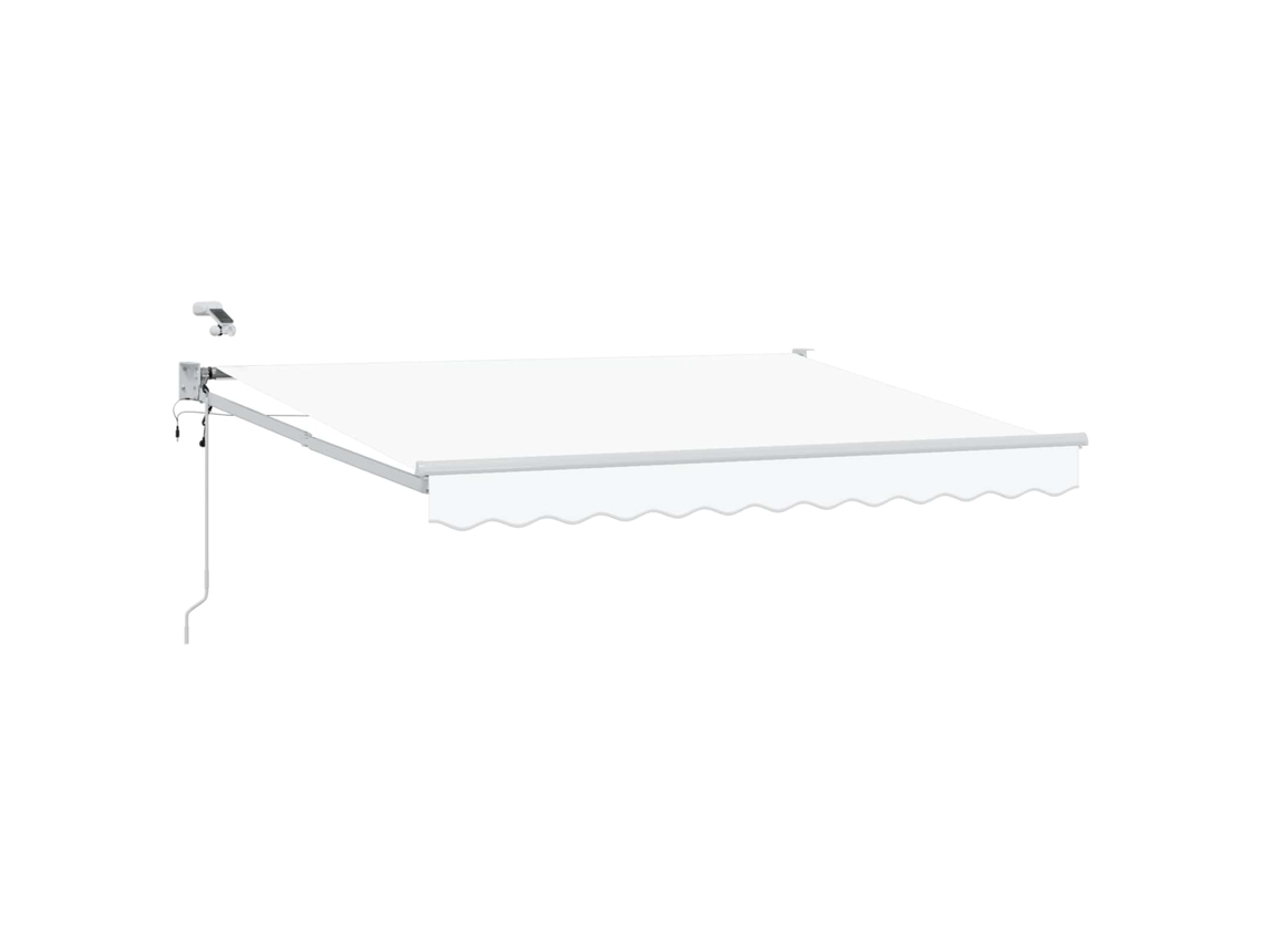 Vidaxl Toldo Retrátil Elétrico Branco 3,5 X 2 M