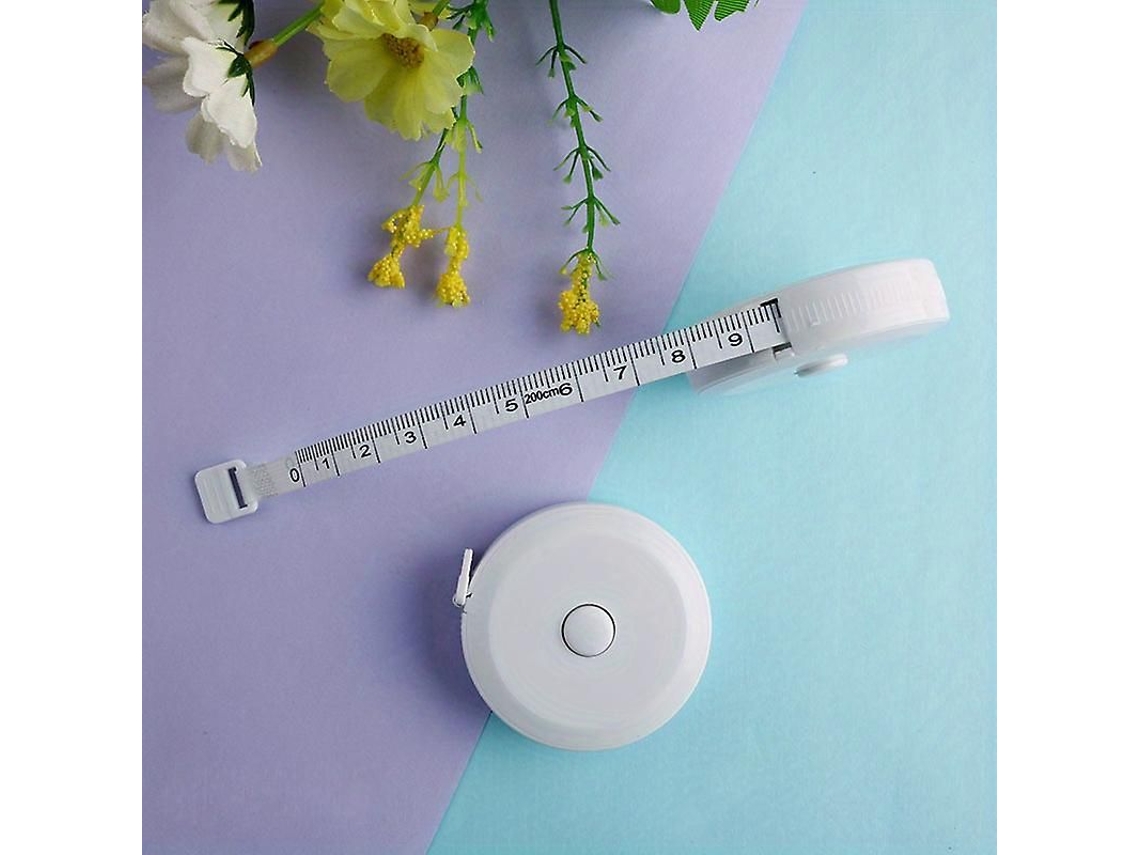 Fita Métrica De Tecido Para Costura E Medição Corporal, Com 79 Polegadas, Retrátil E Compacta.