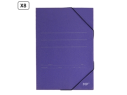 Pack 8 Uds. Folder Lomo Azul Com Aba Fº Eco Dam
