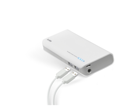 Powerbank SBS 10000 mAh em Branco — 10000 mAh | 2 Portas USB