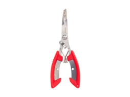 Agulha de pesca MDUG em aço inox com cabo antiderrapante e removedor de anzol (vermelho)