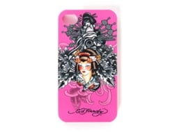 Capa iPhone 4, 4s ED HARDY Hard Shell Geisha Collage Rosa — Compatibilidade: iPhone 4, 4s