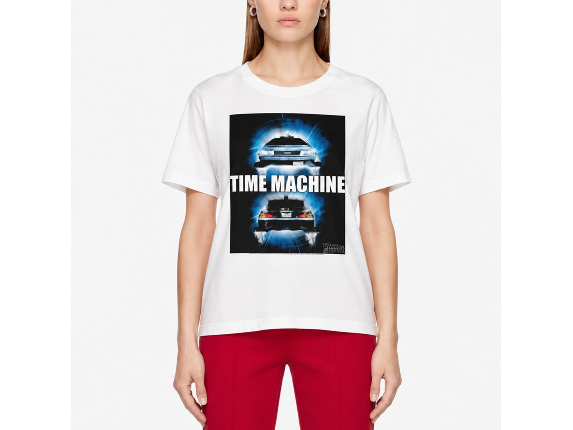 Rockinstone Back To The Future Movie Time Travel White Adult T-shirt Size:xxxl