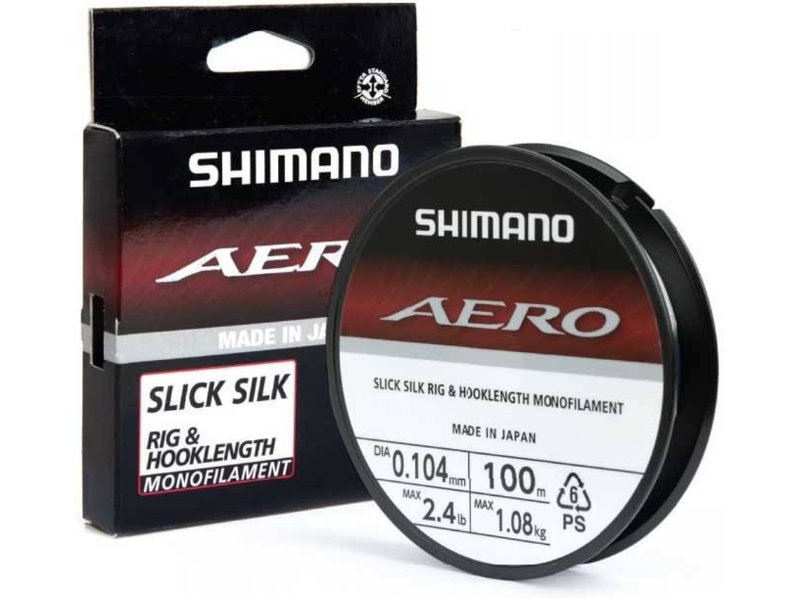 Linha de Pesca de monofilamento SHIMANO Aero Slick Silk Rig&amp;hooklength (0.210 mm - 0,10 mm)
