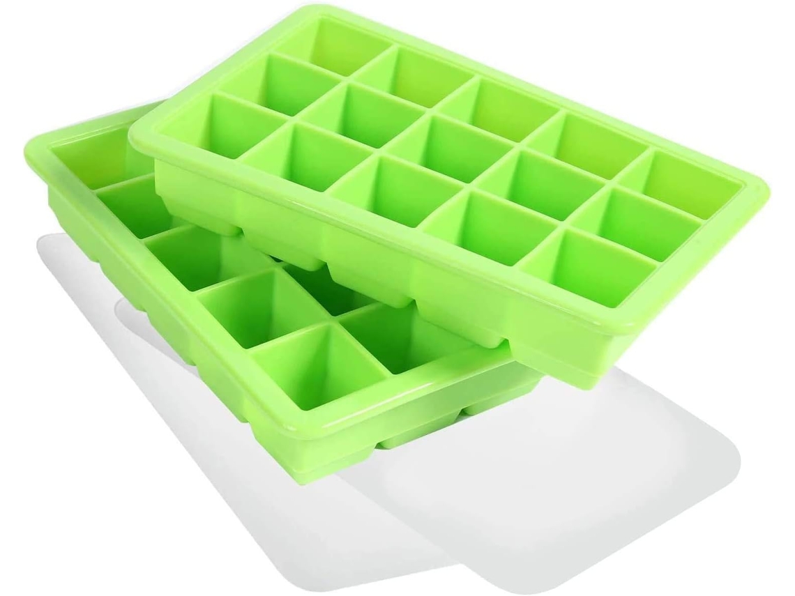 Forma De Gelo Com 15 Compartimentos, Conjunto De 2 Formas Grandes De Silicone Para Gelo