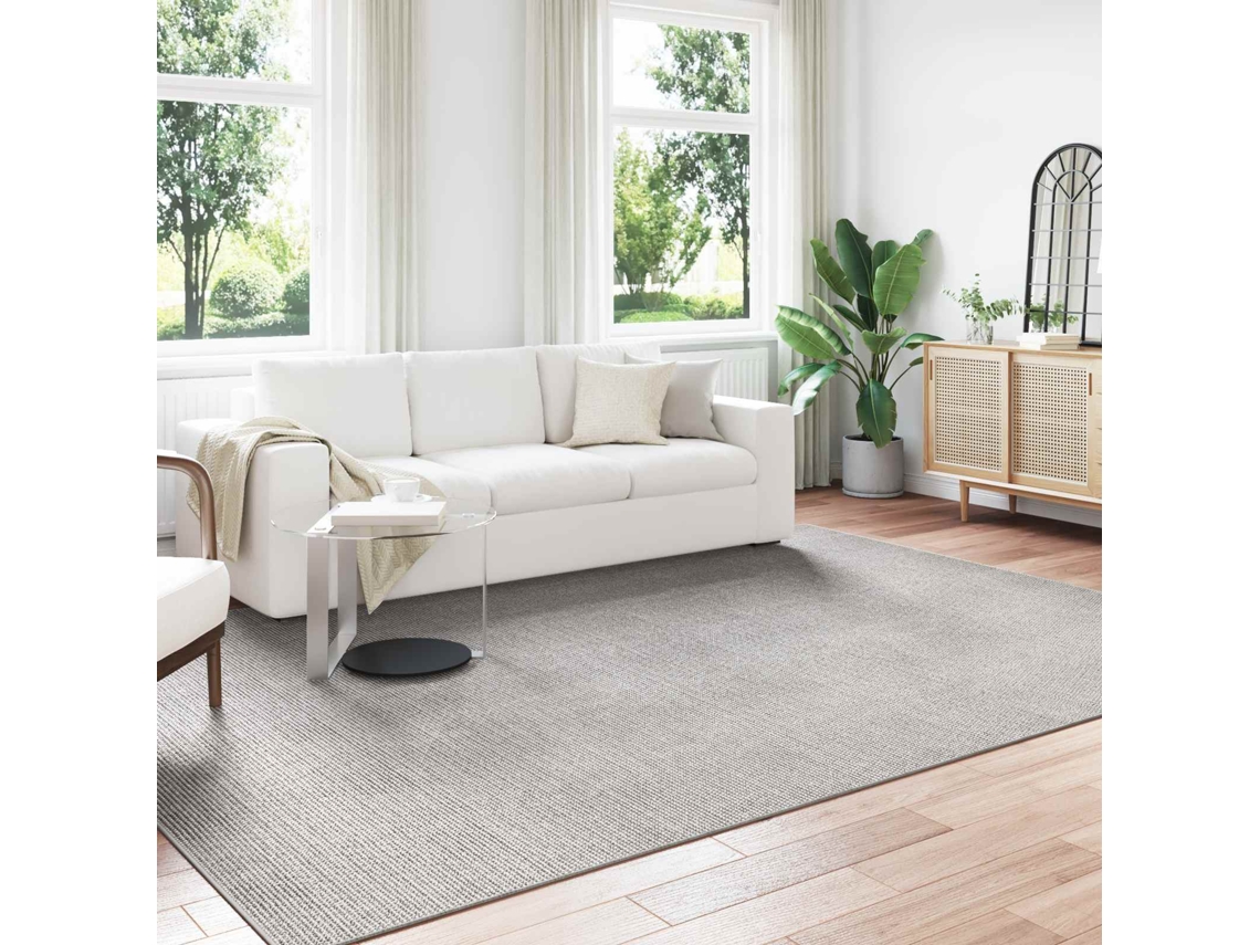 Vidaxl Tapete Interno Lugo Creme E Cinza 280 X 200 Cm Poliéster