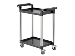 Carrinho de servir Vevor 800 x 410 x 945 mm, 2 níveis, com rodas, capacidade de carga 136 kg