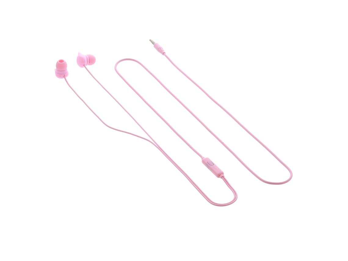 Auriculares Tellur Macaron Estojo de Transporte Rosa