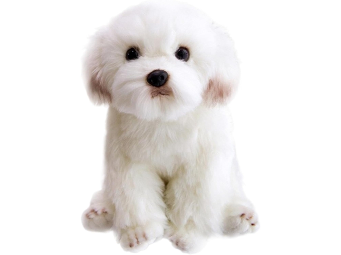 Cachorro Maltês De Pelúcia Realista 24 Cm, Macio E Macio, Da Ratoeira