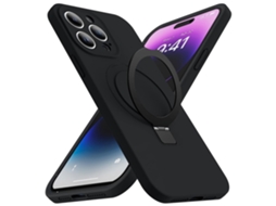 Suporte Casa Para Iphone 14 Pro Silicone Anti-choque Magnética Preto