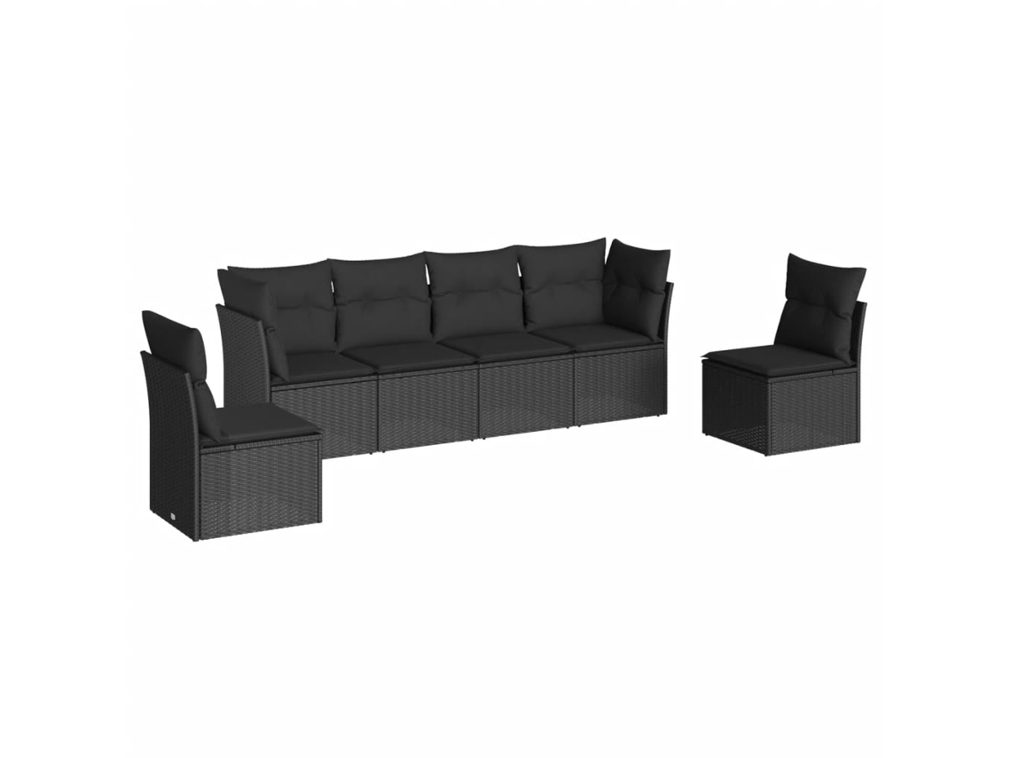 Garden Sofa Set, Garden Sofa Sets Vidaxl Preto Rattan / Vime (n/a)