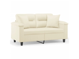 2-seater Sofa, 2-seater Sofas Vidaxl Creme Couro Artificial (n/a)
