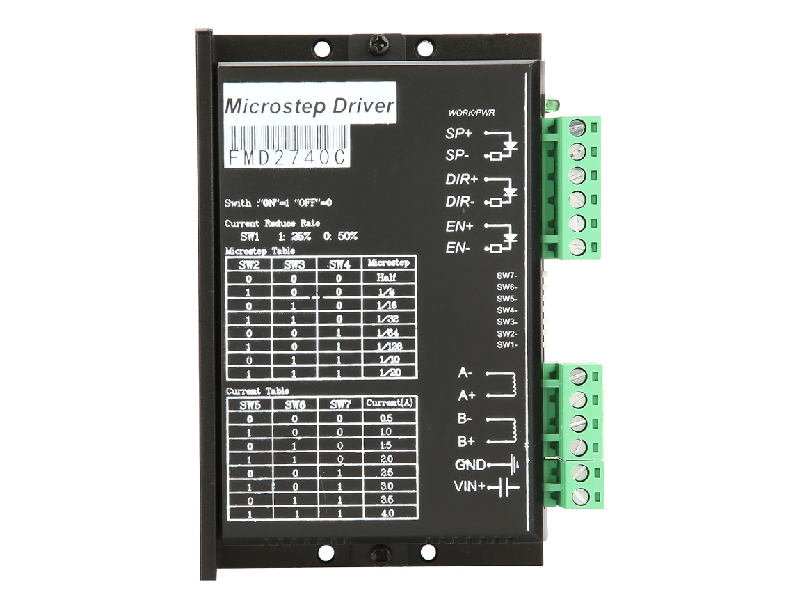 Driver De Motor De Passo 2 Fases Fmd2740c Cnc 50vdc 4a 128 Microstep