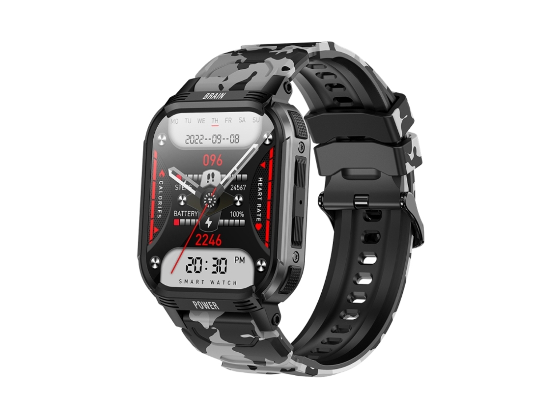 Smartwatch Com Tela Tft De 1,85 Polegadas (preto Metálico) E Suporte Para Chamadas Via Bluetooth