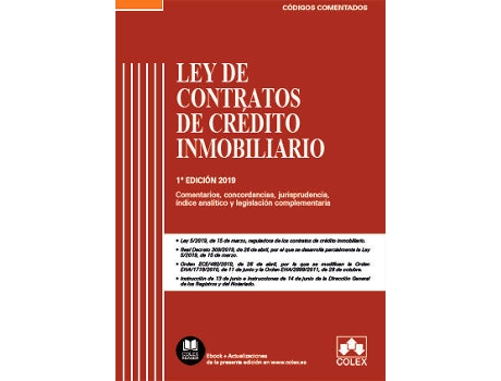 Livro Ley De Contratos Credito Inmobiliario 2019 de Vários Autores