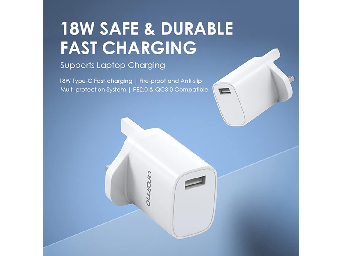 Carregador Oraimo Cannon 2 Pro De 18w Com Fast Charging Ocw-u97s