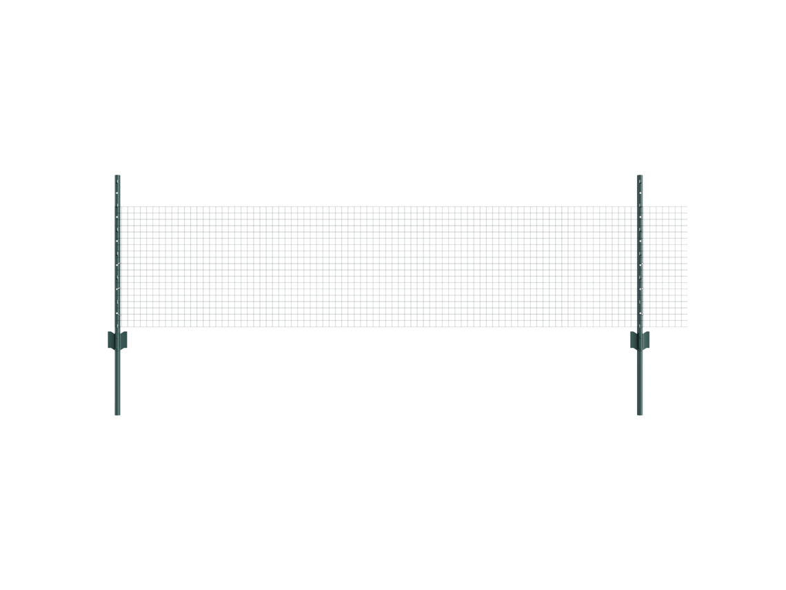 Conjunto 1 Cerca Externa Vidaxl Verde Aço (50 X 0,5 M)