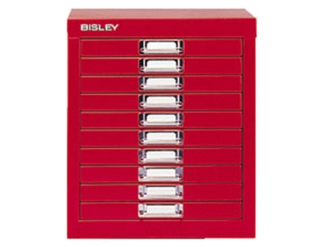 Movel Metal com Fecho 673X279X429Mm com 10 Gavetas 51Mm Vermelho Venda Multiplos
