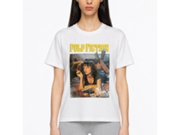 Rockinstone Pulp Fiction Mia Smoking Tee - White Size:xxxl