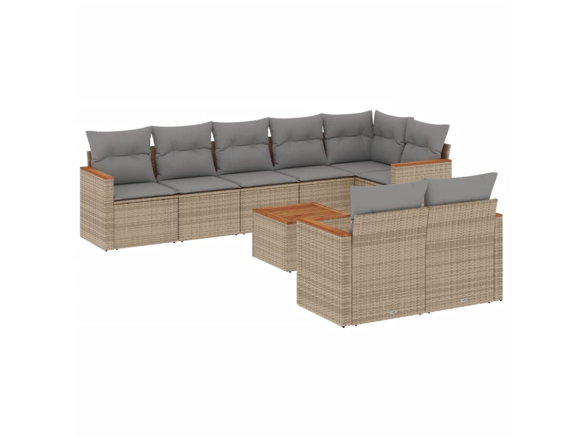 Garden Sofa Set, Garden Sofa Sets Vidaxl Bege Rattan / Vime (n/a)