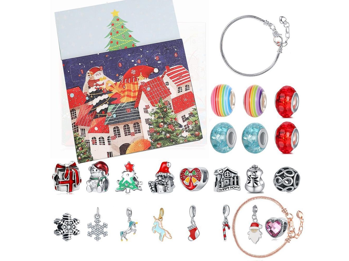 Laxiscreed Contador De Advento De Natal Com Kit De Brincos E Enfeites Para Decoração Natalícia
