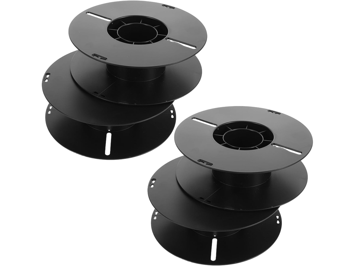 Suporte para Carretel de Filamento 3d Amosfun, 4 Peças, Preto, em Abs, Estrutura Integrada Reutilizável Impres