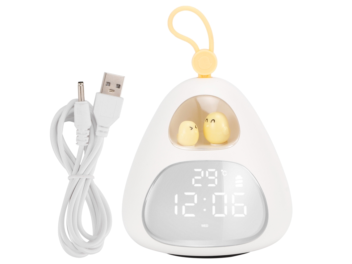 Relógio De Alarme Para Crianças Com Luz Noturna E App De Sono - Laxiscreed
