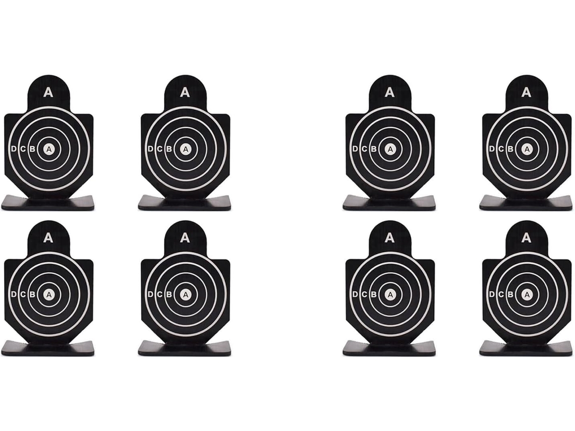 Conjunto de 8 Mini Alvos de Liga Metálica em Formato Humano para Competição Ipsc. SFUSHOS