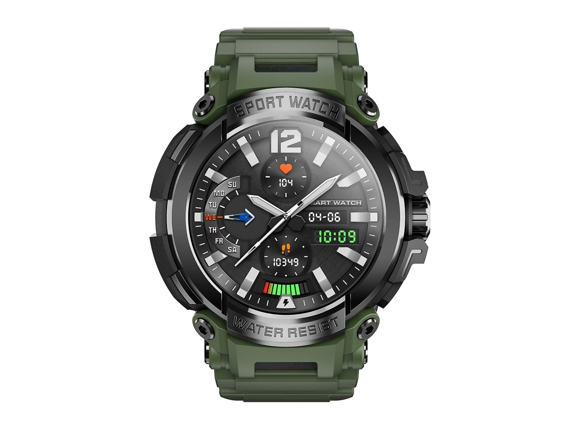 Lurelia Relógio Inteligente T90 Bluetooth, Ritmo Cardíaco, Spo2, Sono, Pressão, Alarme, 1,5", 360×360, Silicone