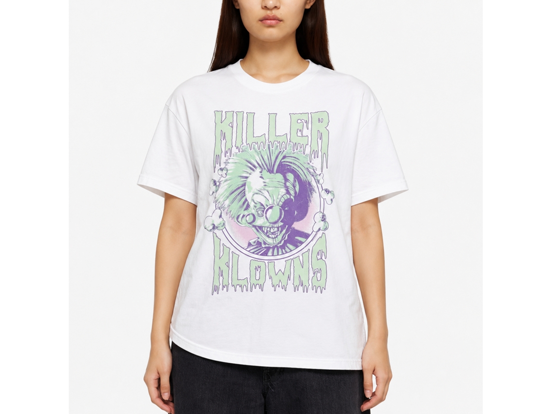 Rockinstone Killer Klowns Pastel Popcorn White Adult T-shirt Size:xxxl