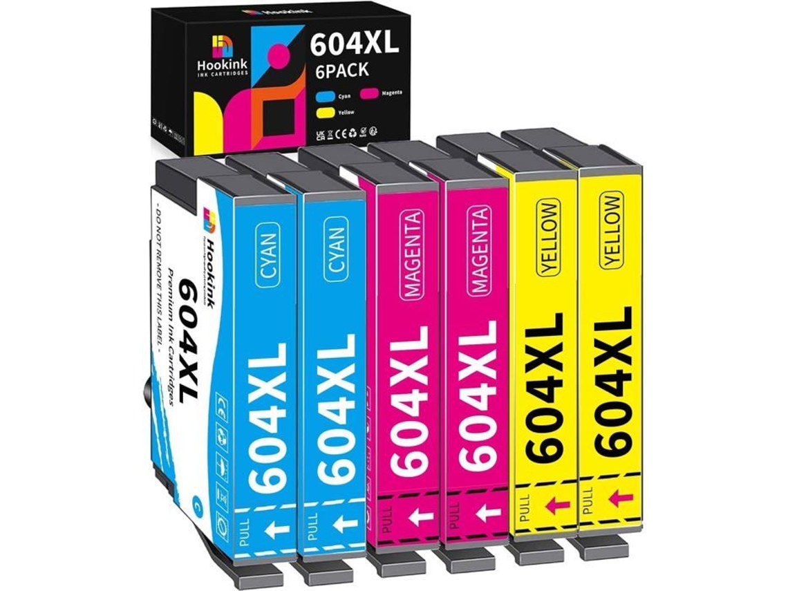 Cartucho De Tinta Compatível Epson 604xl Pacote De 6 Multicolorido Alta Capacidade