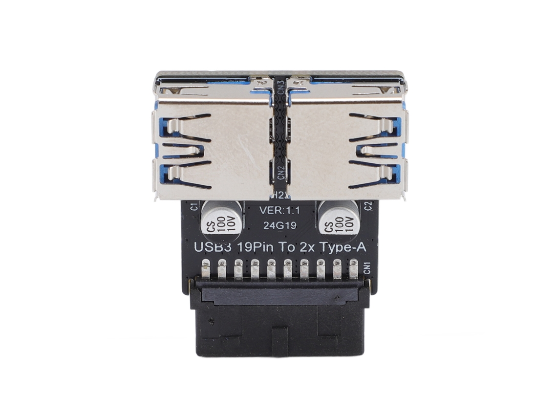 Adaptador Dongle Idc19p/20p Para Conector Fêmea Usb A 3.0/3.1 Para Chassi De Escudo De Trabalho U