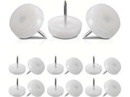 Protetores De Piso Pés Cadeiras, 200 Unidades, Deslizadores De Nylon Branco Protetores Redondos 18mm Pés