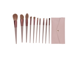 Set De Pincéis De Maquiagem Portátil Com Bolsa De Armazenamento