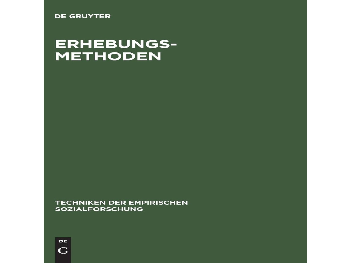Livro Erhebungsmethoden de De Gruyter (Alemão)