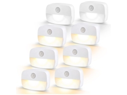 Luz Noturna com Sensor de Movimento 8 Unidades Nova Line para Escadas e Armários