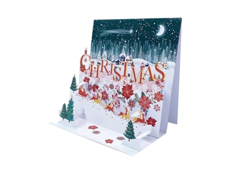 Postal Imagem 3d Pop Up Natal Rena 22523