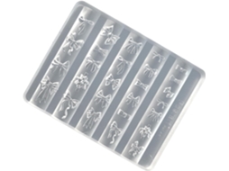 Molde Portátil de Silicone Transparente para Manicure com Nós Removíveis, Ideal para Profissionais. SFUSHOS