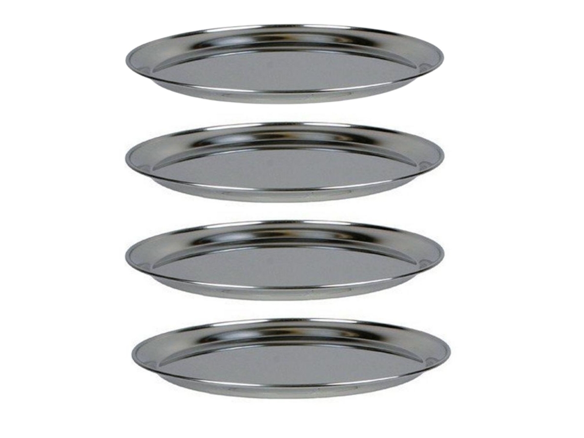4 pratos de marisco em aço inox Ø 36 cm CHEVALIER DIFFUSION