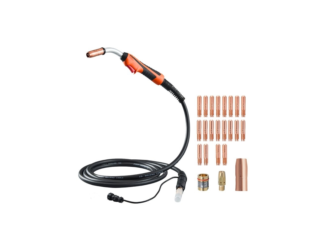 Tocha Mig 250 A Com Cabo 4,6 M Compatível Com Millermatic E Fios 0,0762 A 0,1143 Cm Tekmaquinas