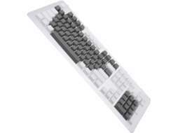 Conjunto De Teclas Pbt Para Teclado, Perfil Oem 104, Cinza E Branco.