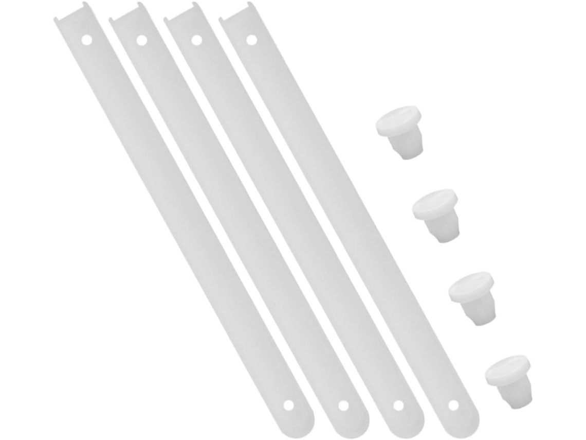 Conjunto De 4 Corrediças Gaveta Plástico Branco, Para Armários De Cozinha, Fácil Instalação, Alta Resistência