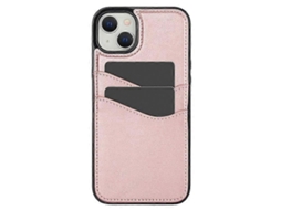 Capa Compatível Com Iphone 13 Mini, Em Putpu Com Porta-cartão (ouro Rosa)