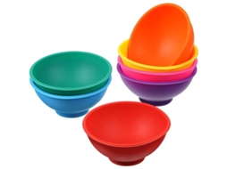 2025 7 Piezas Mini Bowls De Silicona Multicolor Reutilizables Para Condimentos Y Snacks