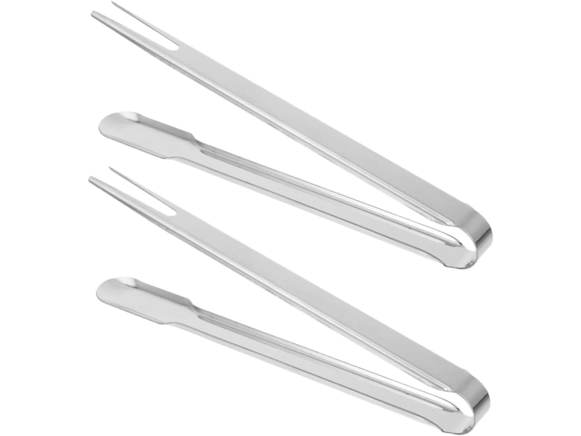 Aboofan Conjunto De 2 Pinça Para Bife Com Cabeça Dupla Em Aço Inoxidável Churrasco, Fácil De Limpar E Versátil