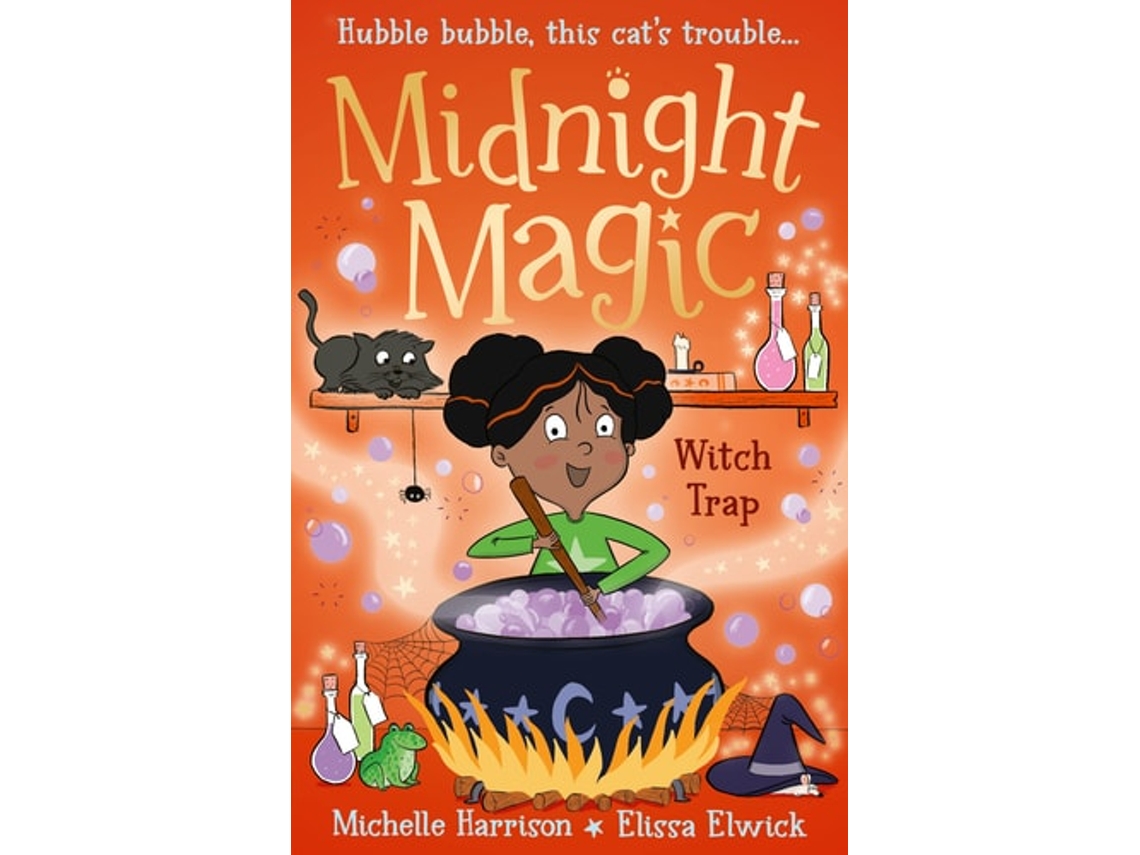 Livro Midnight Magic Witch Trap de Harrison e Michelle (Inglês)