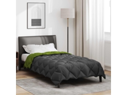 Vidaxl Edredom De Inverno 140 X 220 Cm 450 Gsm Verde E Antracite