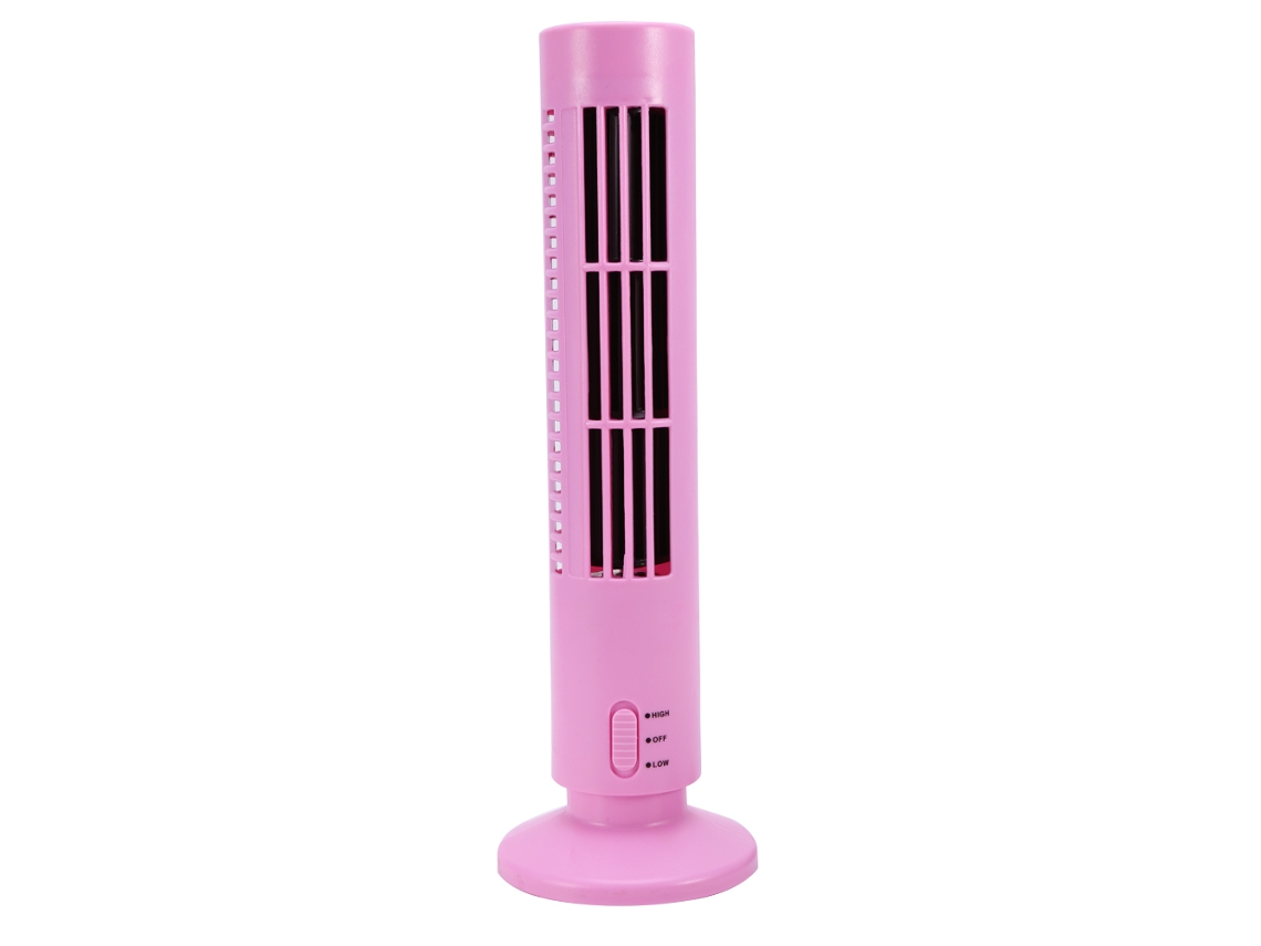 Ventilador De Torre Mini Usb Laxiscreed, Sem Lâminas, Portátil E Em Cor Rosa