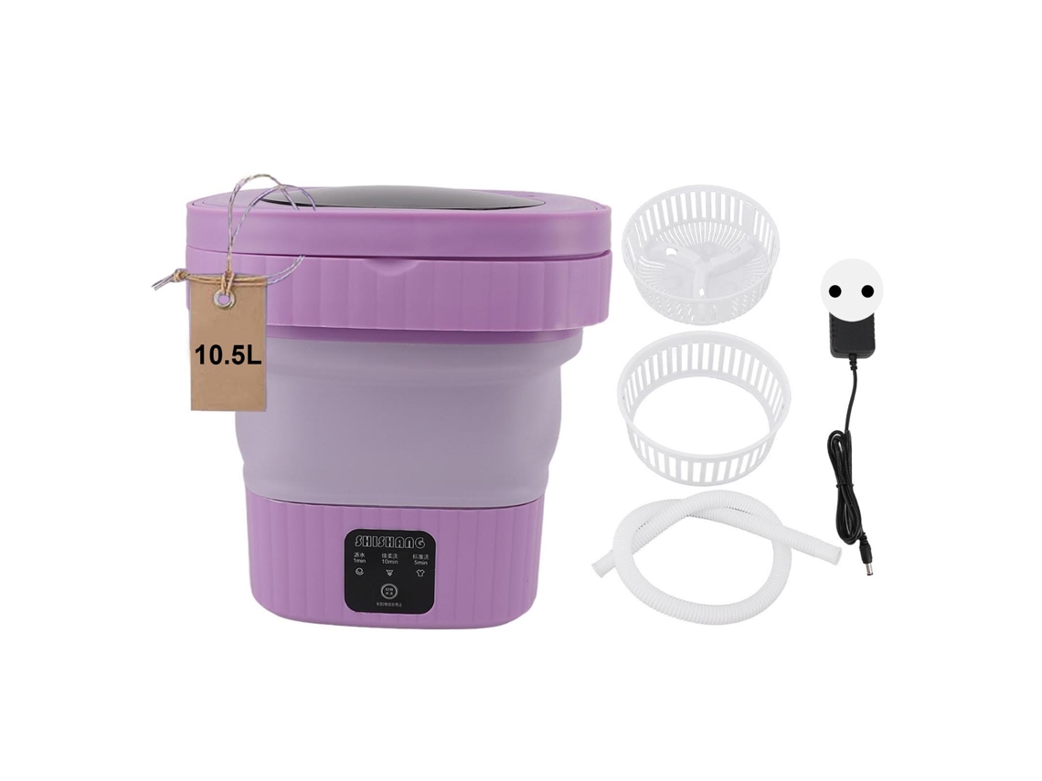 Laxiscreed Mini Máquina De Lavar Portátil E Automática, 10.5l Para Roupas Íntimas E Uso Doméstico
