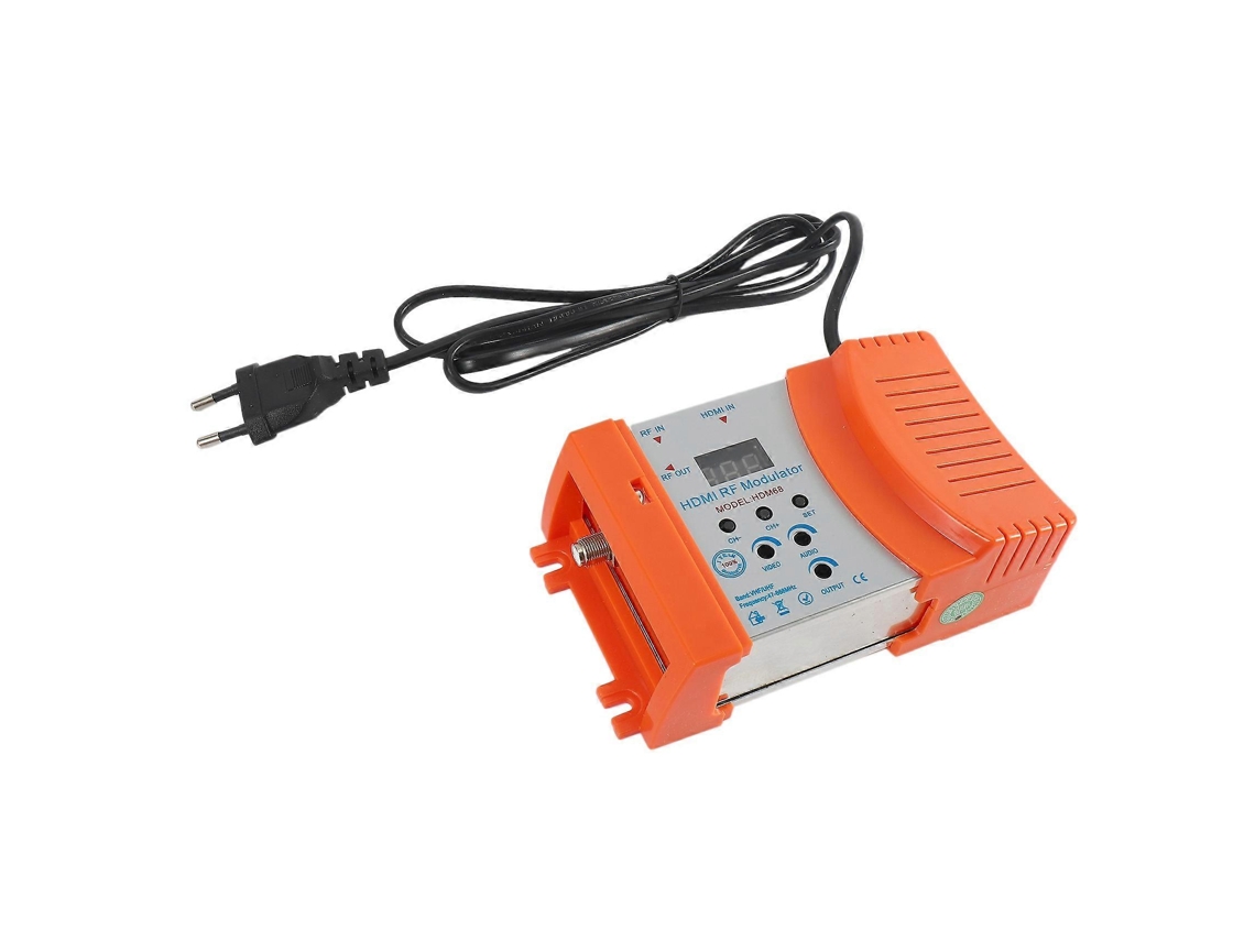 Modulador Hdm68 Digital Rf Hdmi, Conversor Av Para Rf, Plugue Ue 39, Plástico+ Metal
